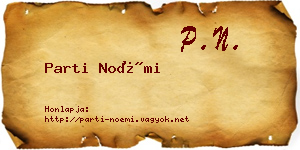 Parti Noémi névjegykártya
